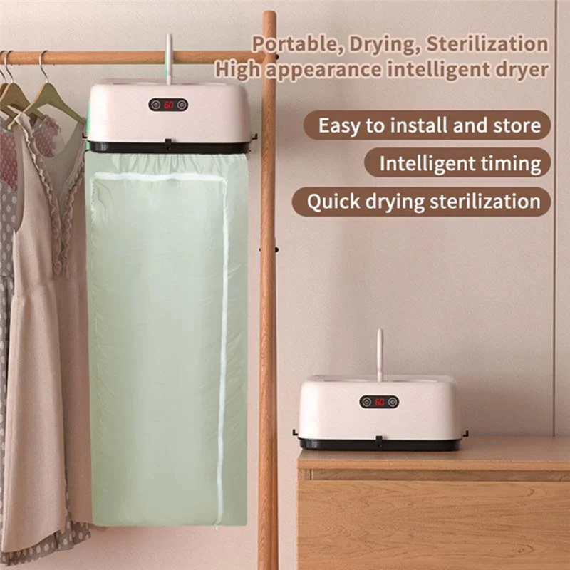 

ABKW-Dormitory Travel Portable Foldable Clothes Dryer, Home Adult Baby Smart Dryer Control Function