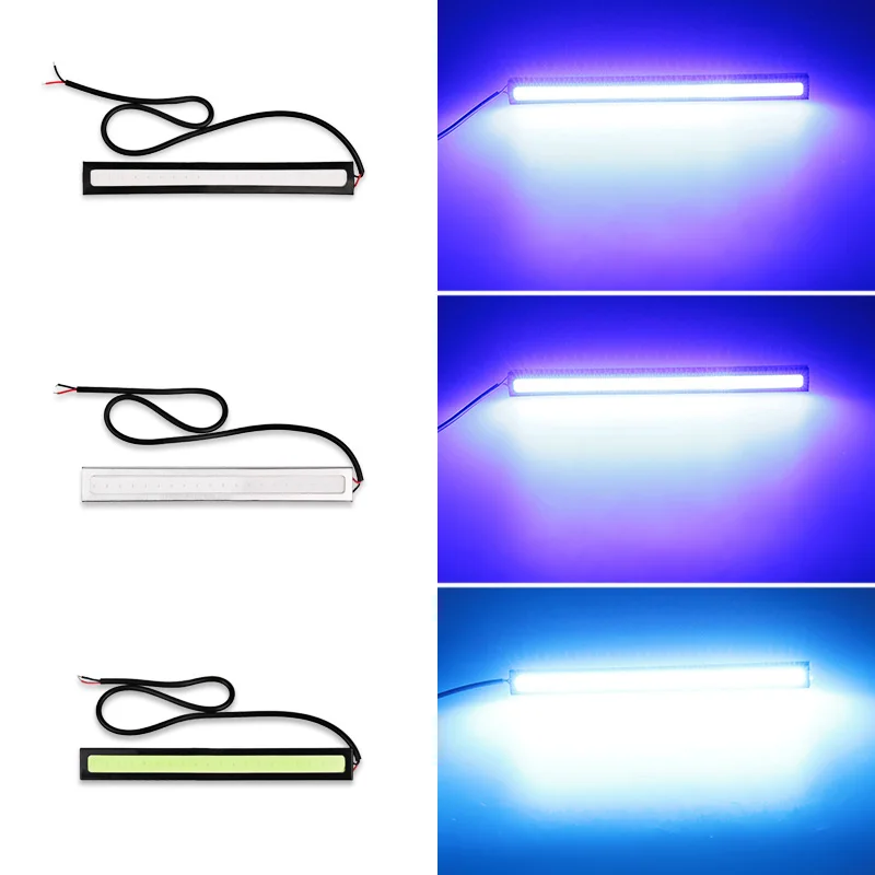 

2pcs Car COB LED Strip DRL Waterproof Ultra-thin 14cm Car Daytime Running Light LED DRL Car Fog Lights Day Running Light Strip