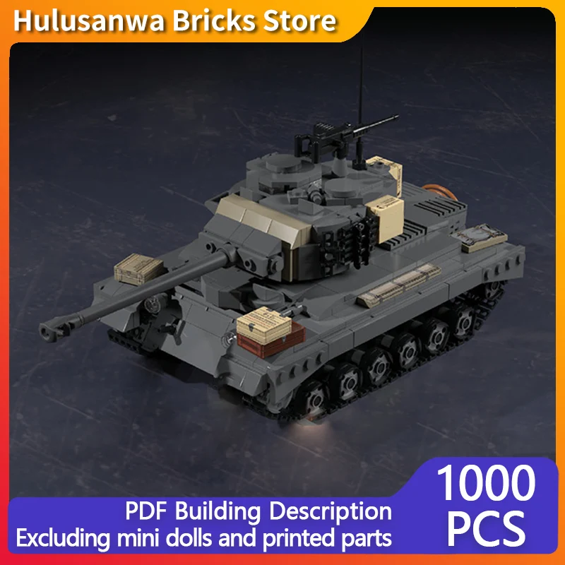 

T26E3 Army Heavy Tank Model MOC Building Bricks War Equipment Modular Technology Gifts Holiday Assemble Children Toys Suit