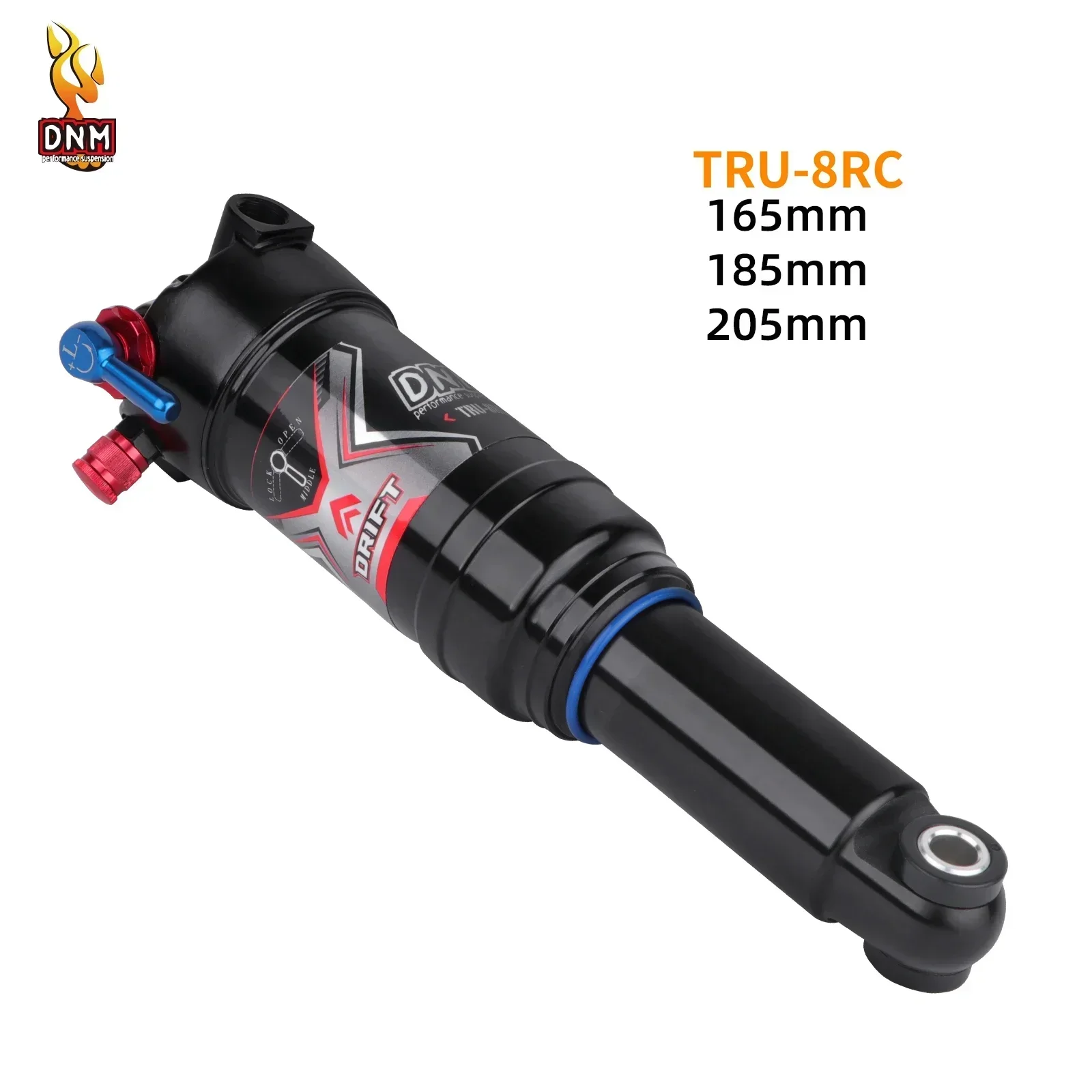 DNM Mountain Bike Shock Absorber 165mm 185mm 205mm 3-stage Lock-up Damping Adjustment Air Rear Shock Absorber For MTB/XC/AM