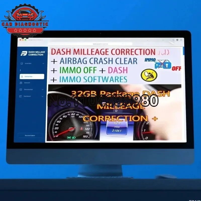 

Новейший комплект для коррекции пробега, сброса Airbag и IMMO, удаления IMMO с приборной панели, с программным обеспечением и видеоинструкцией для загрузки и установки (2026)