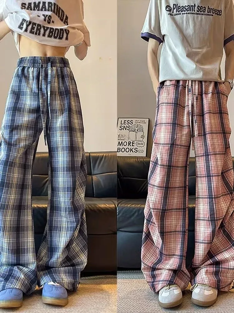 

Dopne Lazy Sle Ice Silk Men's Summer Thin Breathable Qui Dry Loose Straight Leg Casual Pants Faionable Straight Tube