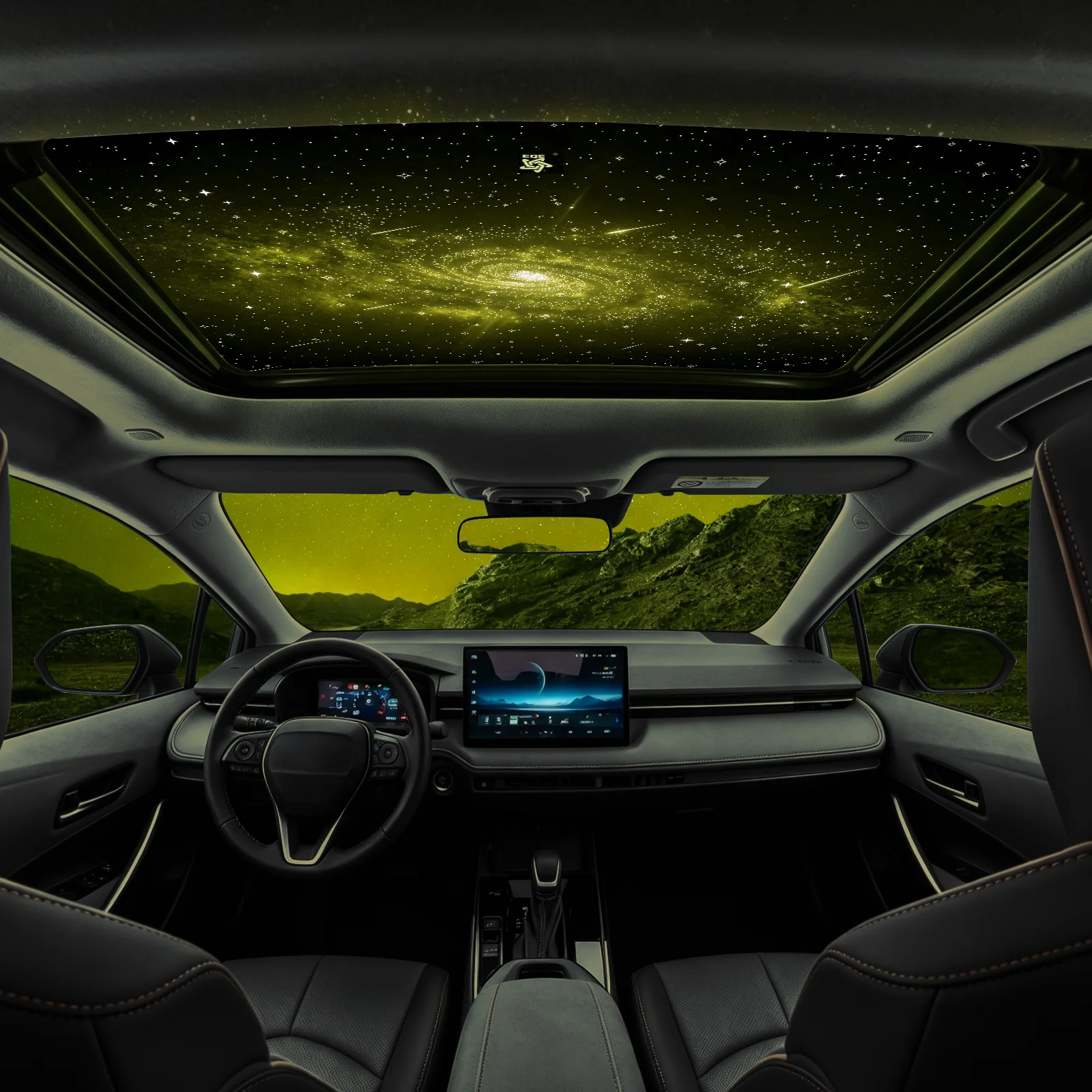 Custom Starry Sky Sunroof Film, Dimmable Color Changing Car Interior Light Kit