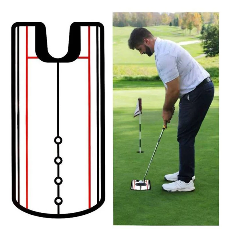 

Golf Practice Putter Mirror Golf Swing Trainer Golf Putting Alignment Mirror Eye Line Practice Golf Swing Training Aids