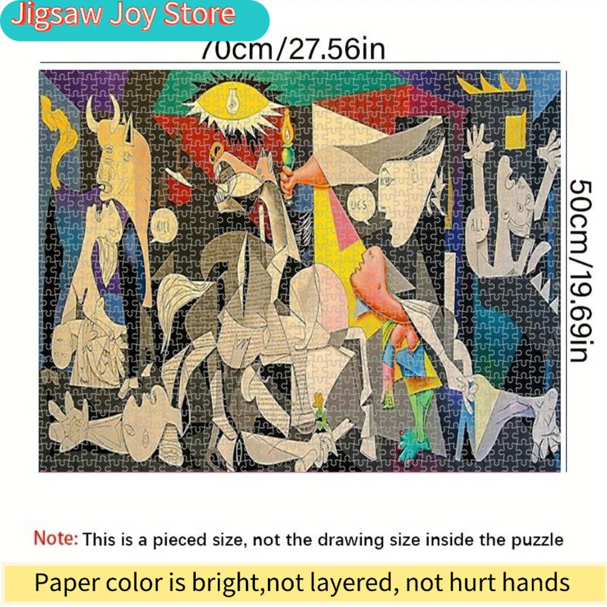 1000pcs Picasso Guernica Puzzle - Officially Inspired Large-Scale Replica of Iconic -War Art, Challenging Adult for Adults & F