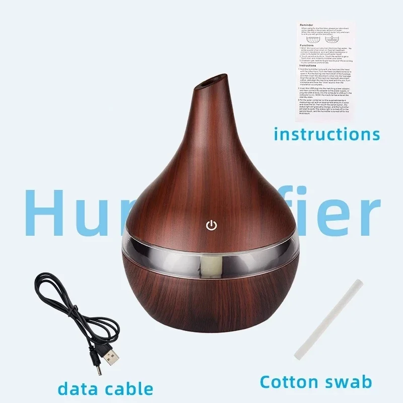 الهواء المرطب زيت طبيعي الناشر بالموجات فوق الصوتية البخاخ ضباب صانع مبيد الروائح الناشر المرطب مع الملونة أ