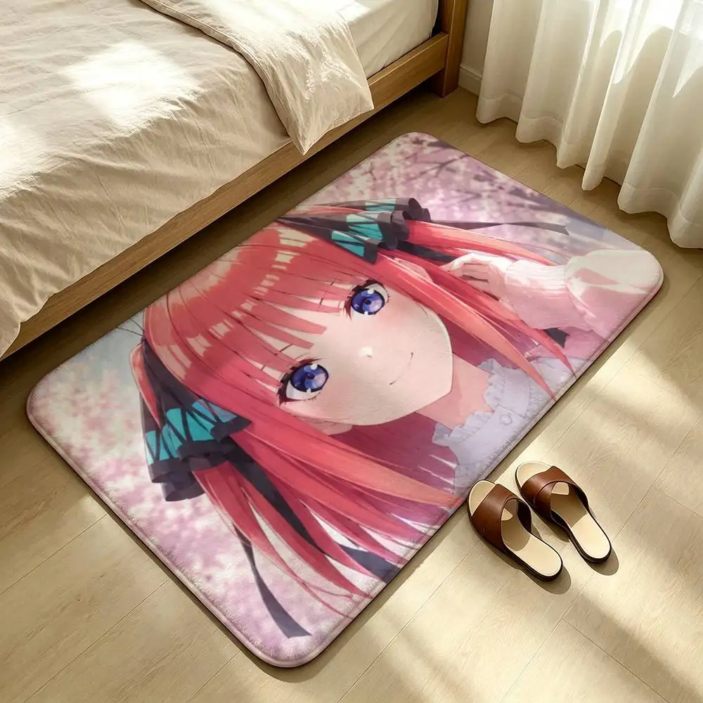 N-Nino N-Nakano Anime Shower Room Absorbent Small Floor Mat Soft Comfortable Decorative Foot Mat