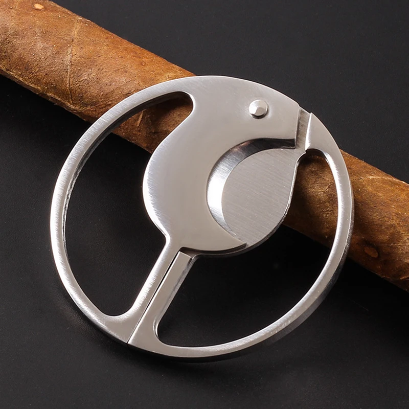 

Stainless Steel Double-Edged Circular Cigar Scissors, Guillotine, Personalized Puncher, Cigarette Cutter, Cigar Accessory Tool