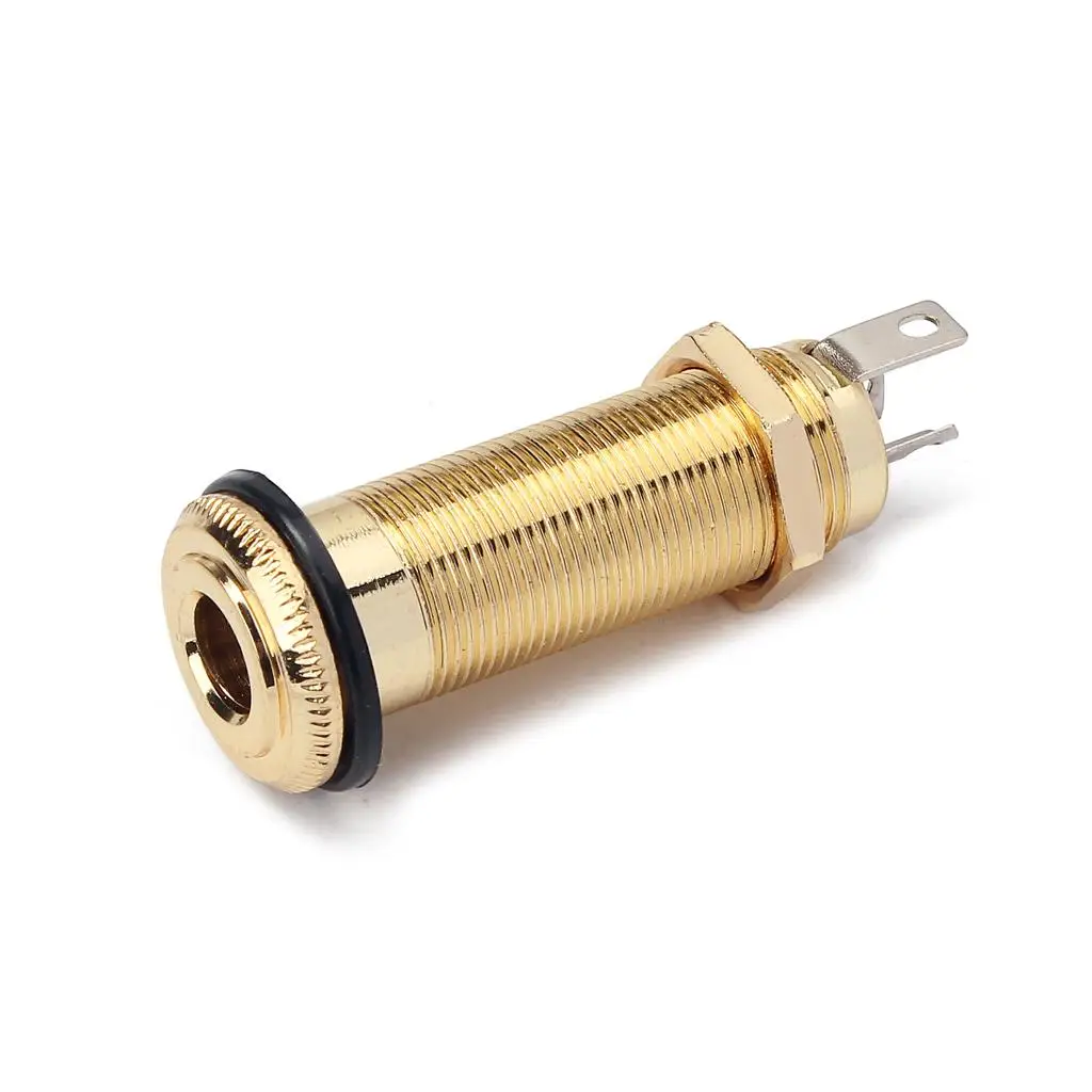 Guitar Pickup Replacement Parts Copper Endpin Plug Threaded Cylinder Jack for DIY Repair