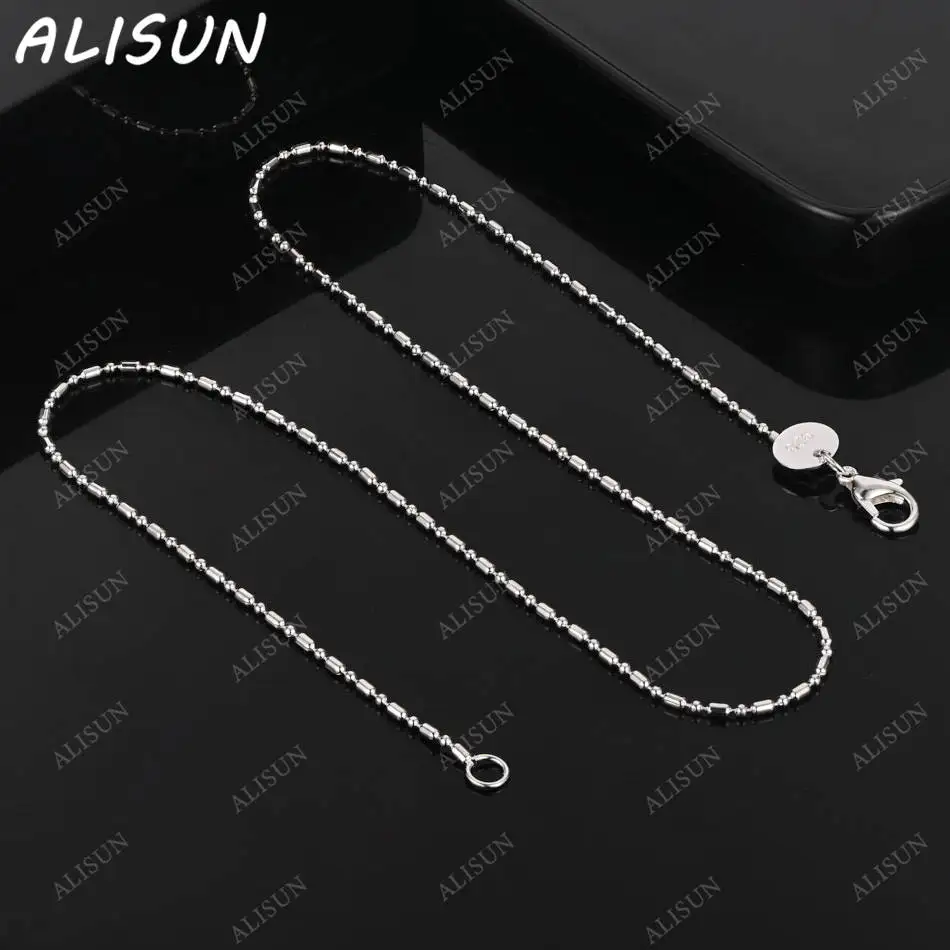 

ALISUN 925 Sterling Silver 40-75cm Thin Chain Necklace For Women Anniversary Gift Popular Wild Fashion Romantic Jewelry