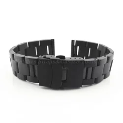 20mm 22mm 24mm 26mm 28mm Solide Edelstahl Armband Doppel Sicherheit Schnalle Armband Tauchen Metall gürtel Armband Uhr Zubehör