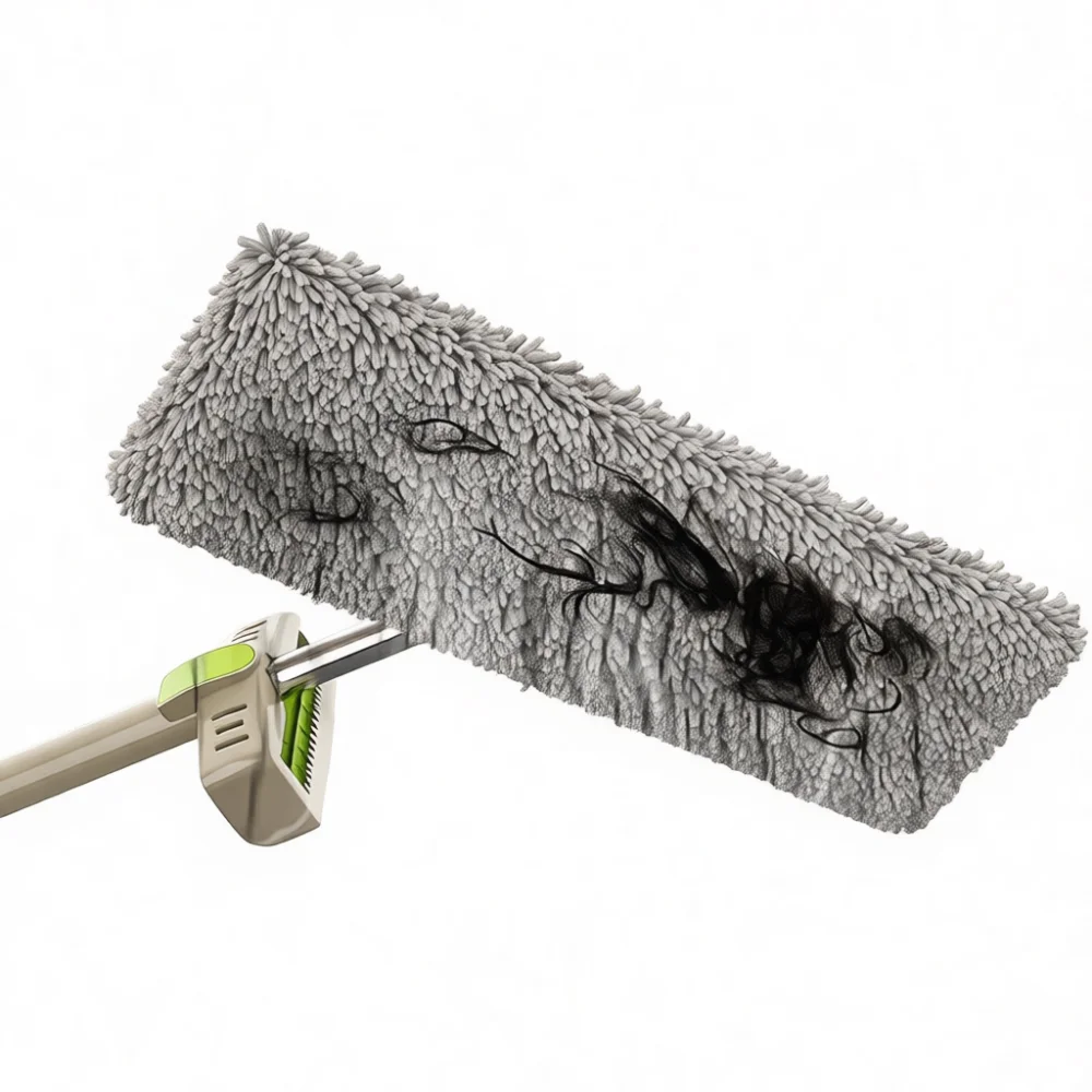 High Quality Flat Floor Mop Dry Wet Cleaning Mop Hands Free Squeeze Design With Washable Chenille Pads Home Gadgets