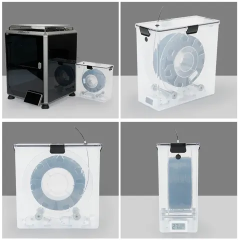 Caixa Secadora de Filamento para Impressora 3D, Armazenamento Hermético à Prova de Umidade com Monitoramento em Tempo Real, Suporte para Ferramentas e Peças para Impressão 3D