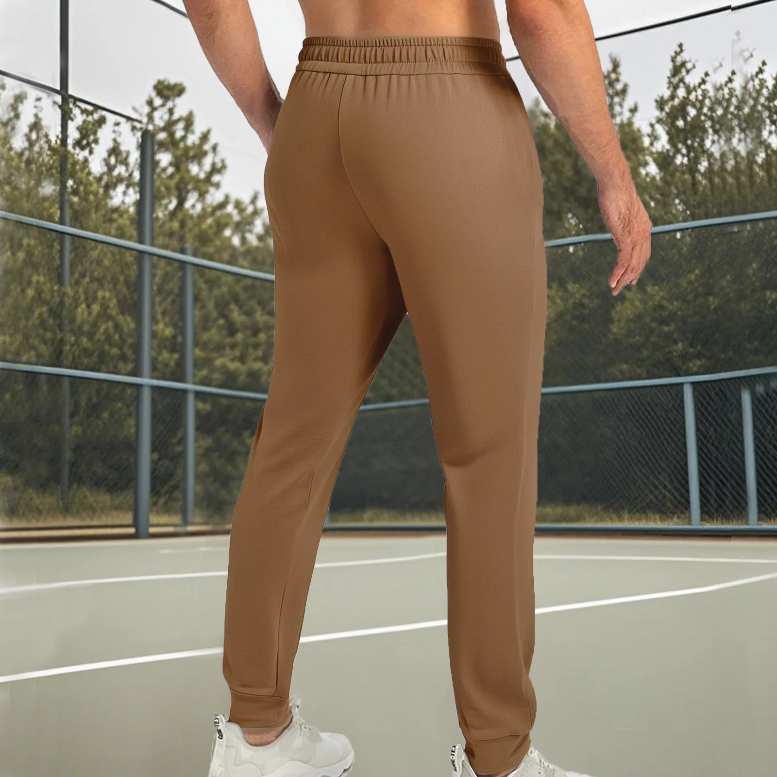 Men's Casual Sports Pants Breathable Slim Fit Jogger Trousers Quick Dry Fitness Training Pants Lightweight Running Workout Pants