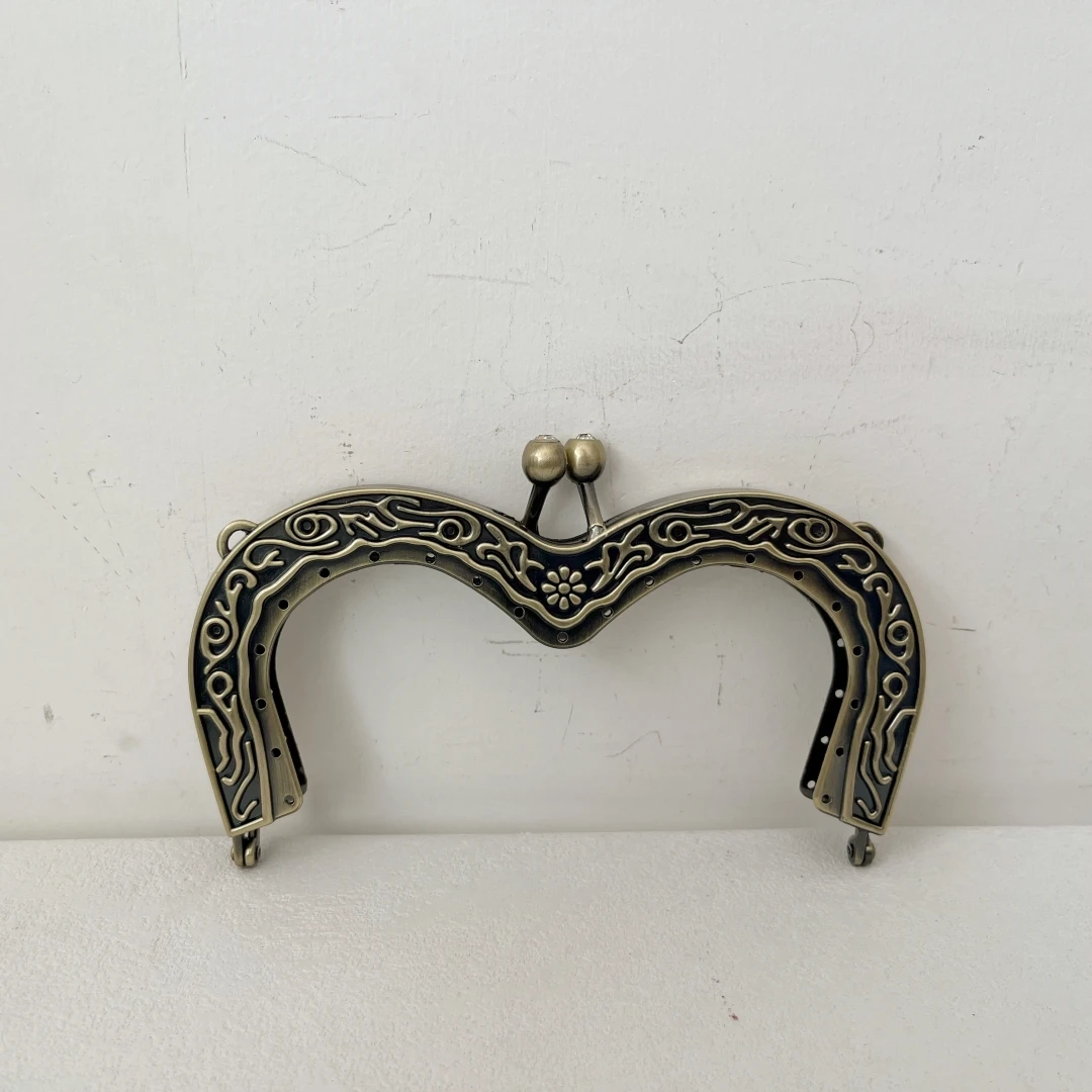 12.5cm Bag Frame For Wallet Making Pencil Bag Clasp Flower Bud Kiss Lock Purse Frame Needle Knitting Holes Hardware Handmade Bag