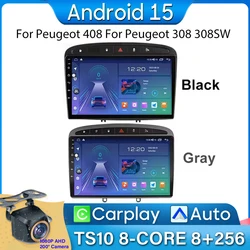 Car Radio Android 15 For Peugeot 408 For Peugeot 308 308SW Navigation GPS Screen Auto 5G Stereo Wifi Multimedia Player No 2din