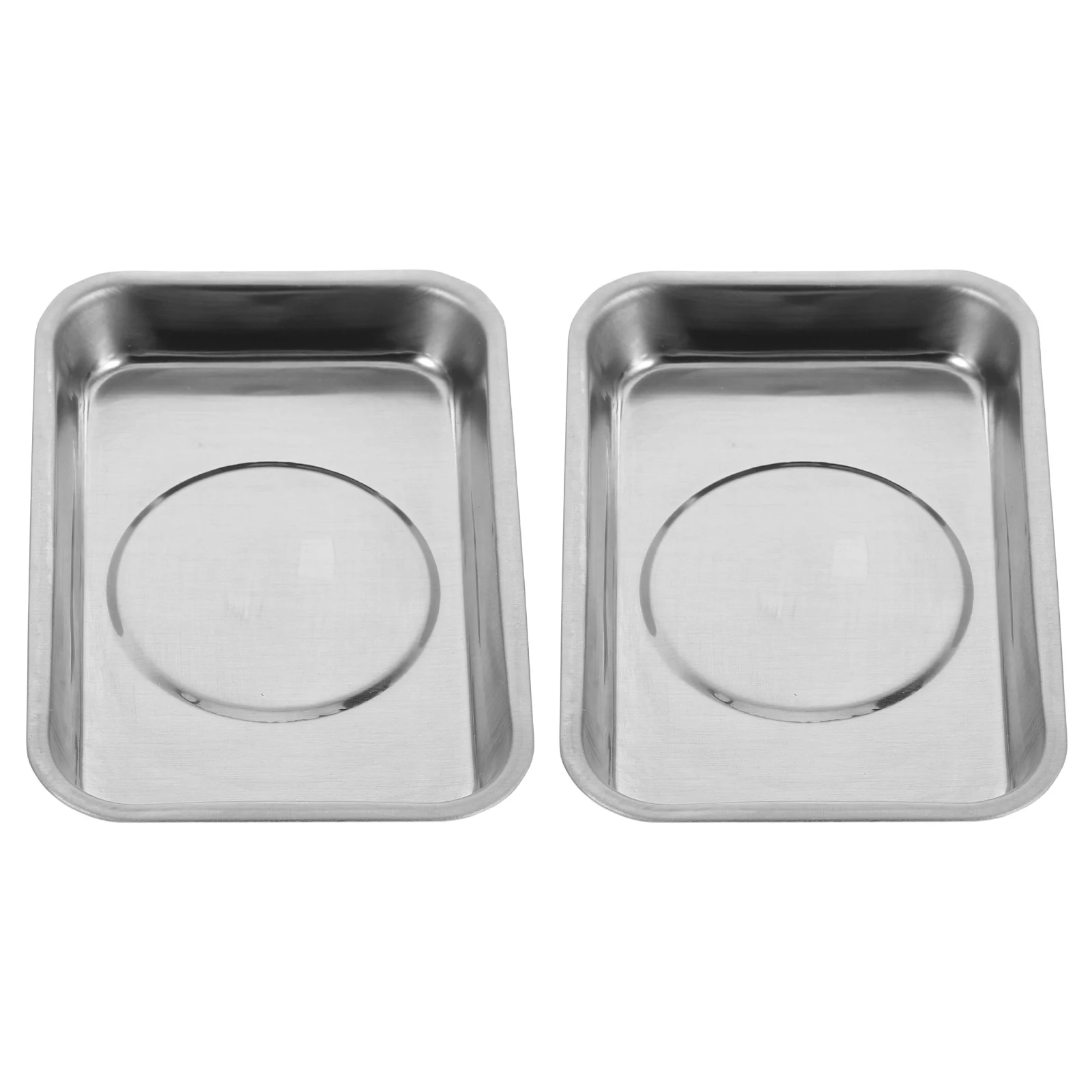 

2pcs Magnetic Storage Tray Heavy Duty Stainless Steel Parts Organizer Tool Holders Screw Mechanic Engine Feeding Socket