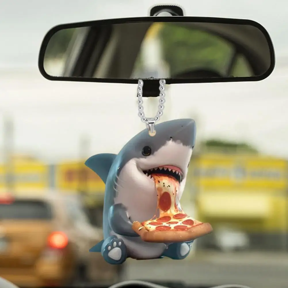 

Acrylic Pendant Cartoon Pizza Acrylic Keychain Ornament for Car Rearview Mirror Fun Decorative Accessories for Indoor Car Pizza