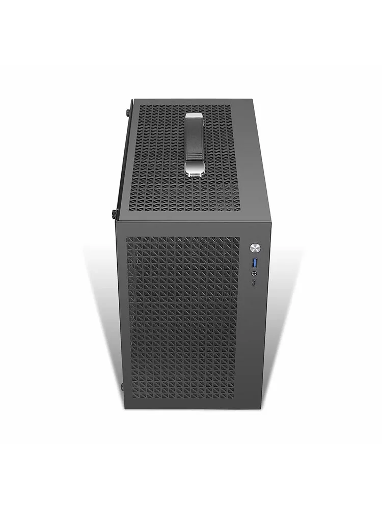 Portable Micro-ATX Desktop Case Model 5color fish, Magnesium Alloy Computer Chassis with Carry Handle & Transparent Side Panel