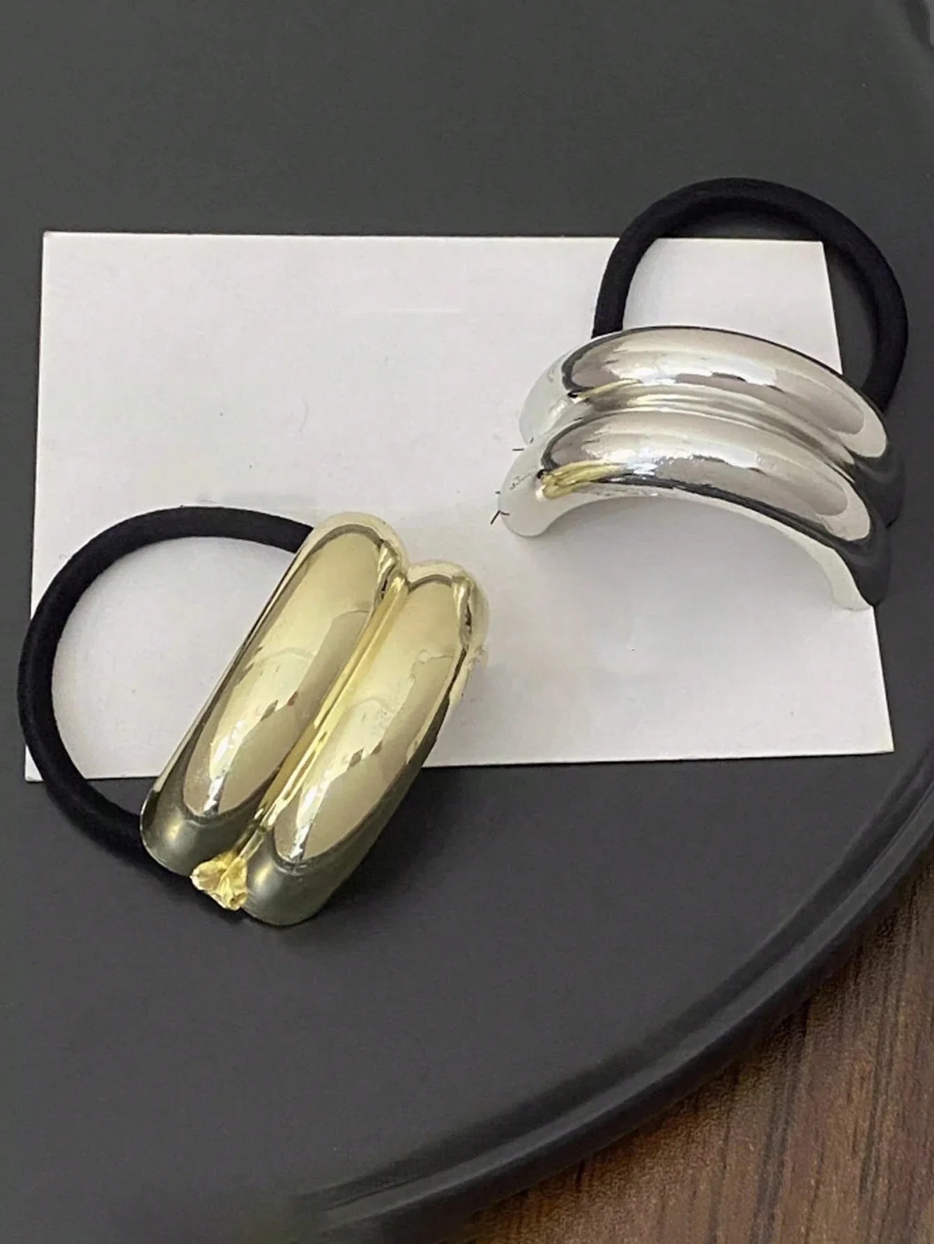 

6pcs/Set Stylish Metal Hair Ties Elastic Hair Ties Women Ponytail Holder Simple Versatile Hair Accessories Hair Ties Headwear,