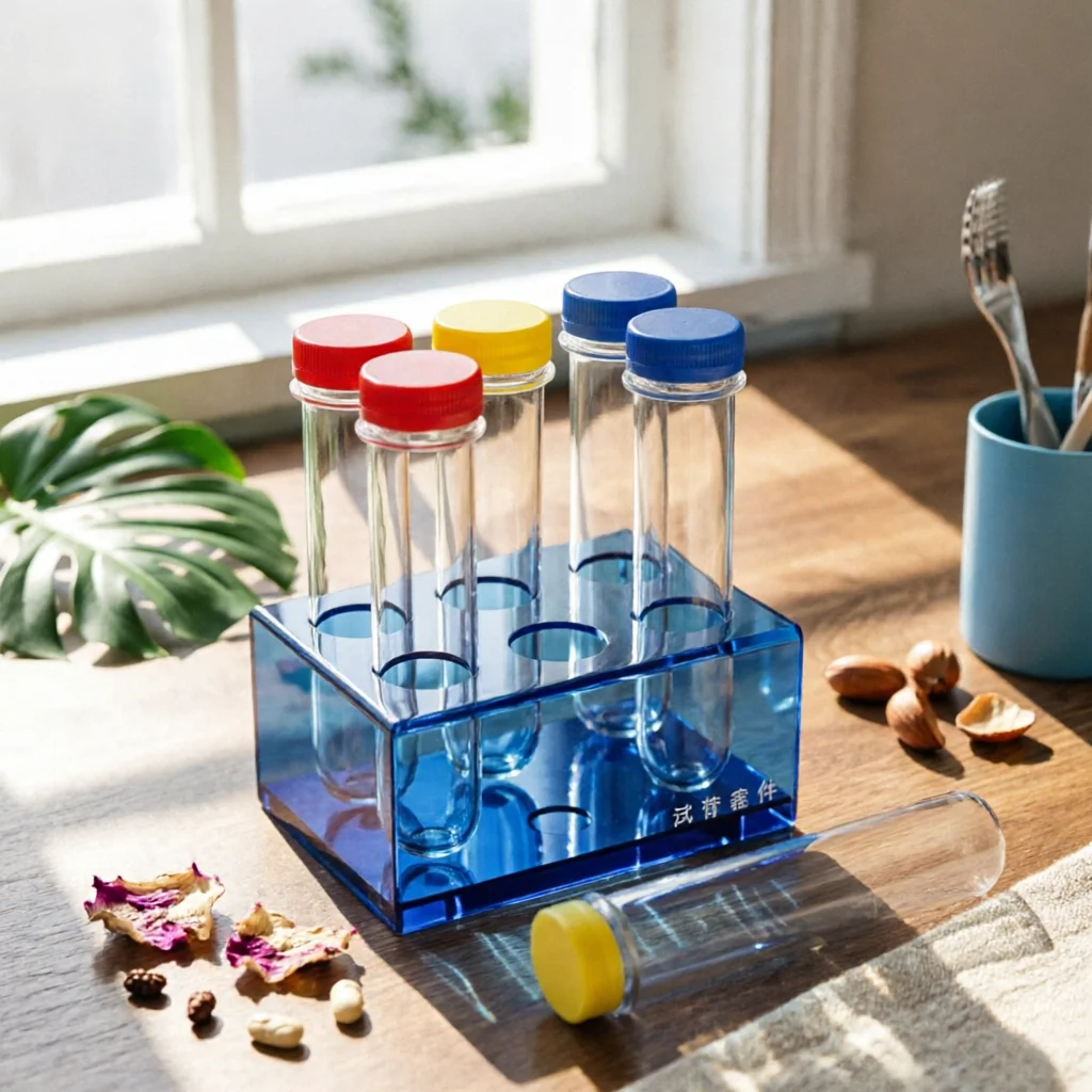 Kit de tubes à essai avec support, tubes à essai STEM avec support, kit d'expériences scientifiques, matériel de laboratoire pratique, résistant aux chocs pour les étudiants