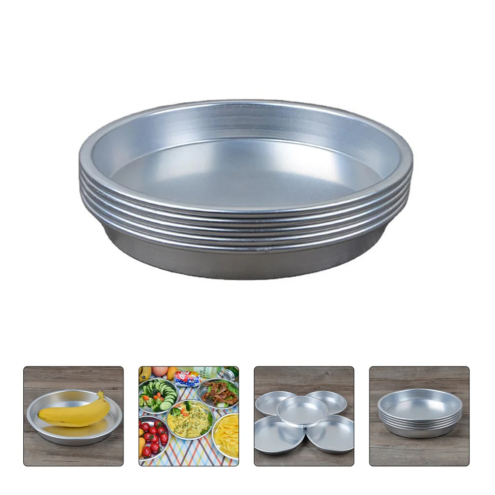 5 Pcs Barbecue Dinner Plate Aluminum Food Tray Bandejas Para Comida BBQ Plates Snack