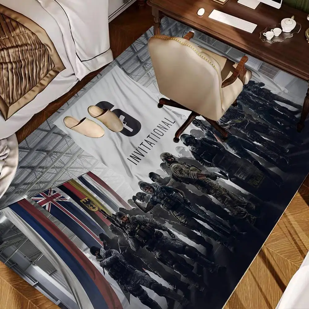 Game R-Rainbow Six Tom C-Clancy Door Mat Washable Non-Slip Living Room Sofa Chairs Area Mat Kitchen Welcome Doormat