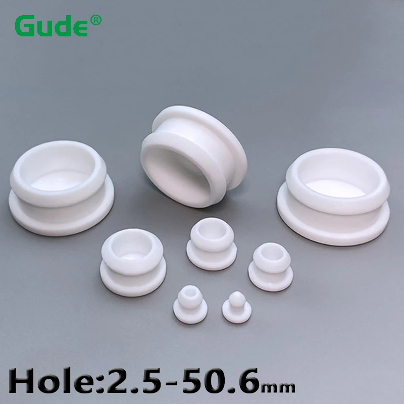 White Silicone Rubber Hole Caps Snap-on plugs Blanking End Caps Seal Stopper 2.5mm to 50.6mm