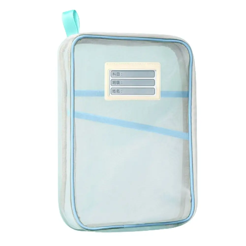 

Sorting Bag Large Capacity Test Paper Storage Bag Mesh Zipper File Pocket Durable Transparent File Folder Bag Students
