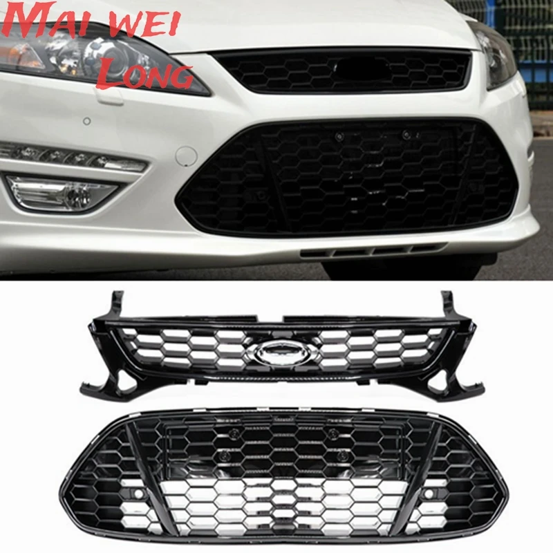 Car Front Upper Lower Grill Fit For Ford Mondeo 2011 2012 2013 MK4