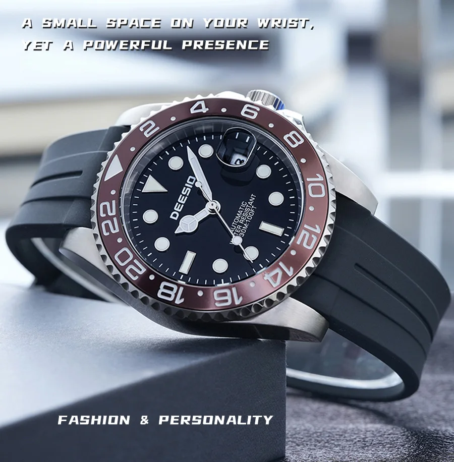Deesio Automatische Mechanische Uhr für Herren 41mm 316L Edelstahl Uhr Leuchtende Zeiger 30M Wasserdicht Kostenloser Versand – Detail 21