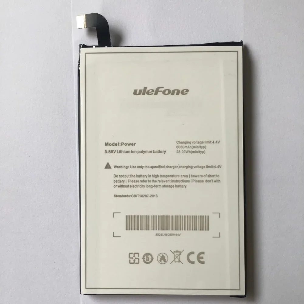 ulefone power Battery Replacement 6050mAh Large Capacity Li-ion Backup  For   Smart Phone