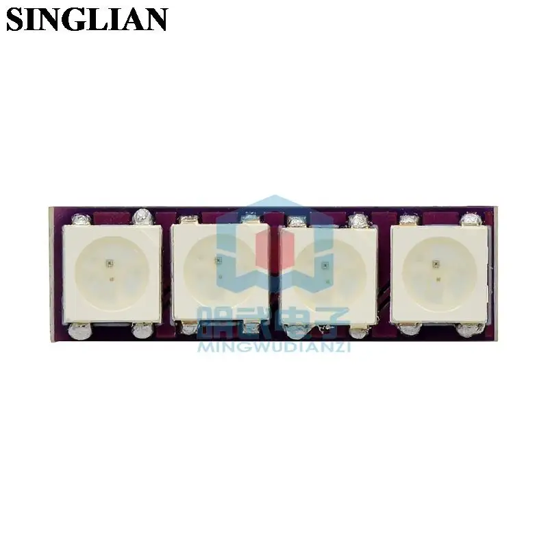 4-bit RGB Full-color Highlight WS2812B Tail Light Board LED Engine Light Board Night Navigation Light Board For Arduino