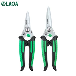 LAOA Multifunctional Scissors With safety Lock Stainless Shears Cutting Leather Wire cutters Household scissors Made in Taiwan