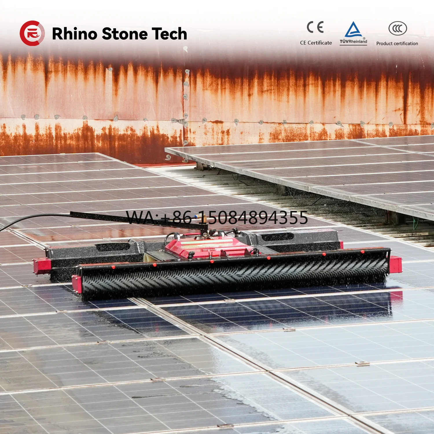 Robot de nettoyage solaire photovoltaïque automatique, machine de nettoyage solaire, version batterie lithium, équipement de nettoyage innovant