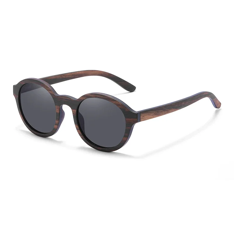 LDMZYJ Natural Wood Sunglasses Women Polarized UV400 Classic Sunglasses Deisgn Stylish Brand Walnut Wood Sunglasses