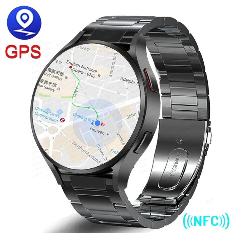 2023 New NFC Bluetooth Call Smart Watch Men 360*360HD Screen Wireless Charging GPS Track Women Fashion Smartwatch Support Korean