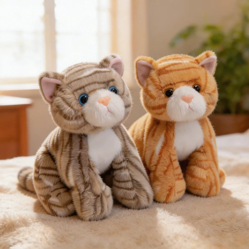 

Lifelike Lying 3 color Cat Plush Toy Soft Stuffed Animal Lovely Plushie Doll Lie Prone Funny Long Arm Kitten Pillow for Girl Gif