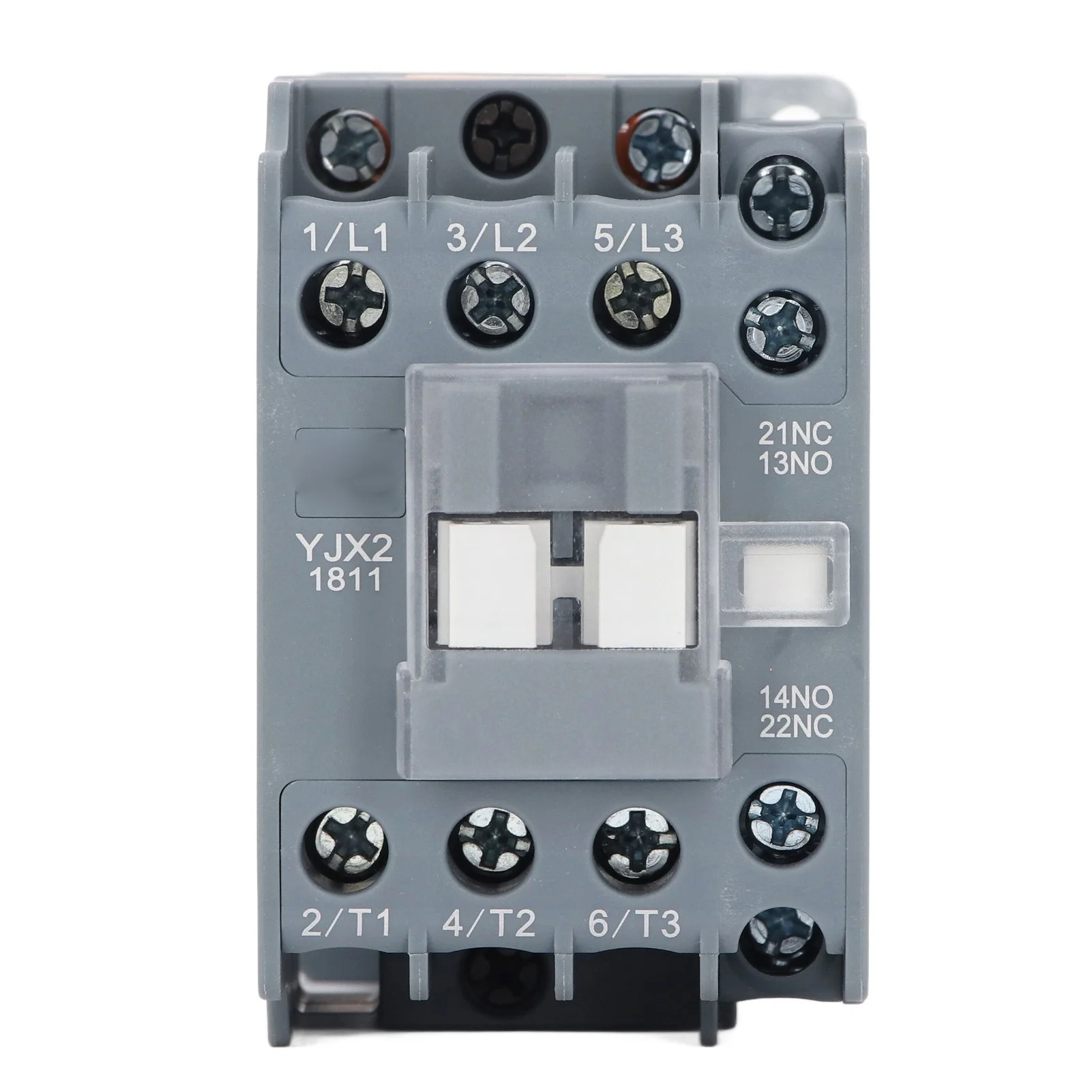 AC Contactor 3 Pole 1NO 1NC 18A Rail Mount Silver Contact Low Voltage Motor Controller 220V