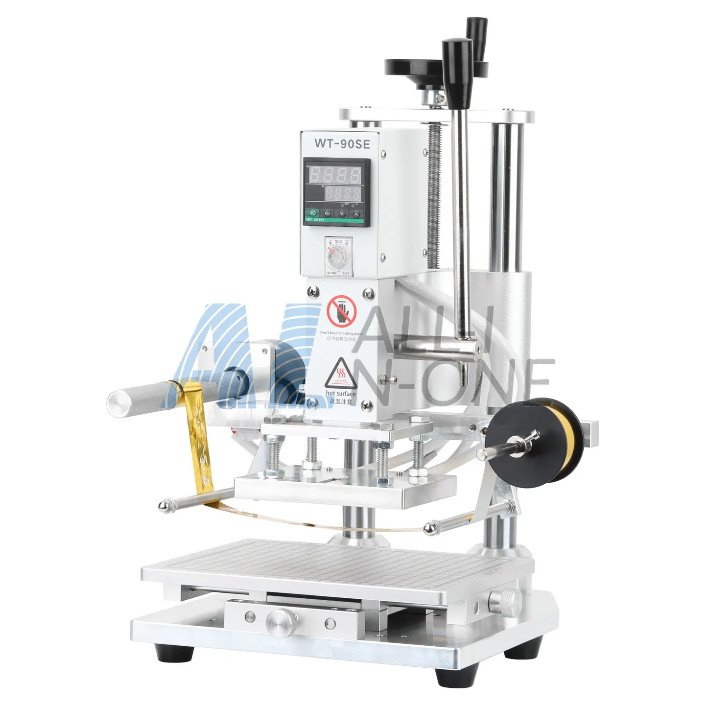 

Desktop Hot Stamping Machine Automatic, Small DIY Heat Press for Leather PVC Film Branding and Foiling Equipment