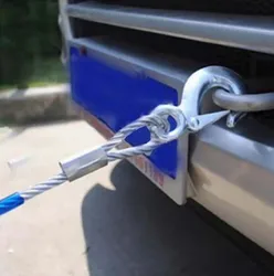 Auto Car Vehicle Boat Steel Wire Tow Rope Emergency Steel Cable Towing Strap Hauling Pulling Line with Hook 5 Ton 4m