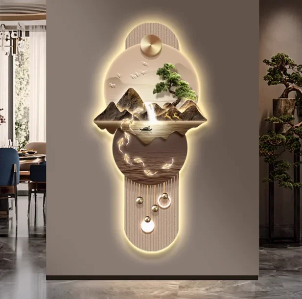 

2025 Entrance Decoration Painting, Grand Landscape, Corridor Hanging Painting, High-end Welcoming Feeling, Pine Entrance, Mural