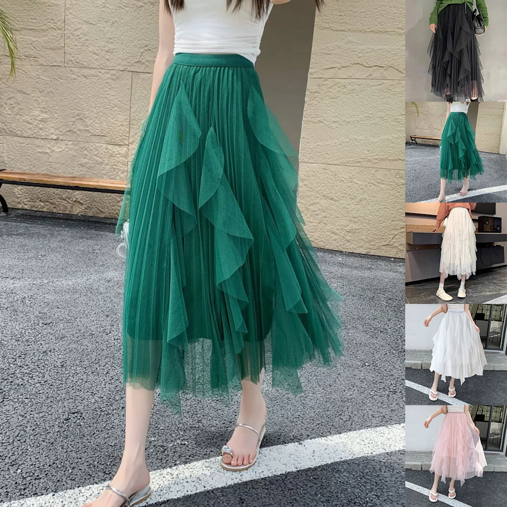 Mid Length Skirt High Waist Skirt Casual Occasions Casual Style Comfortable Wear Fashionable Design For All Seasons Loose Fit