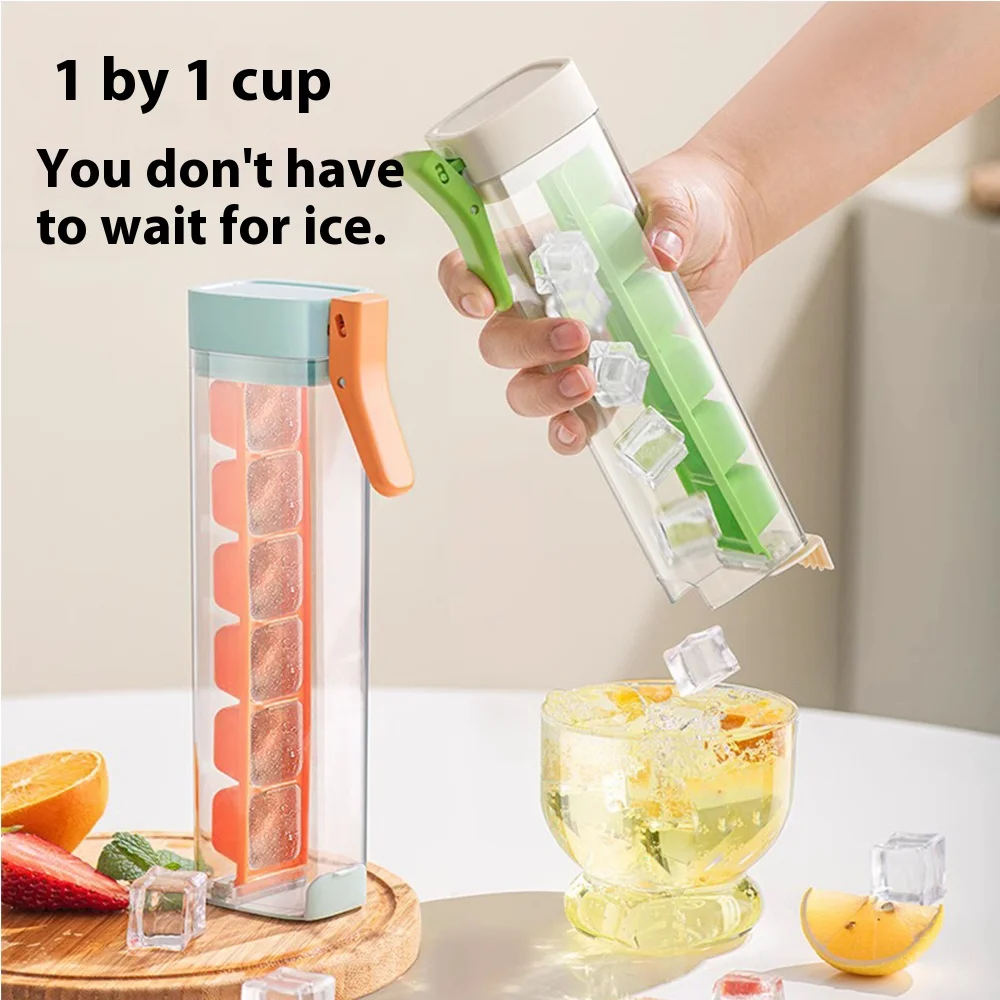 

Single Hand Ice Maker Ice Trays Freezer 6 Grids Press Type Ice Cube Molds Detachable Ice Mould withTray DIY Cold for Drink Tools