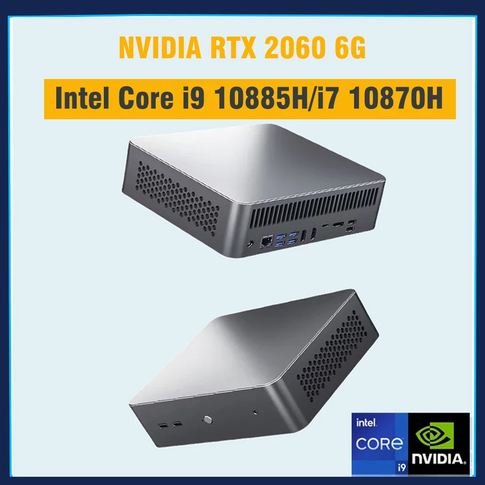 

Игровой ПК Intel i9 10885H i7 10870H Nvidia RTX 2060 6G GTX 1650Ti, игровой мини-ПК 2 * DDR4 NVMe, настольный компьютер NUC Win11 4K UHD