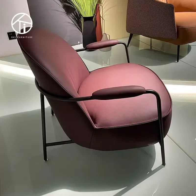 Latest Hotel Room Lounge Chair Bedroom Fashion Modern Fabric Home Bed Decor Chair with Arm Stylish Living Room Accent Chair