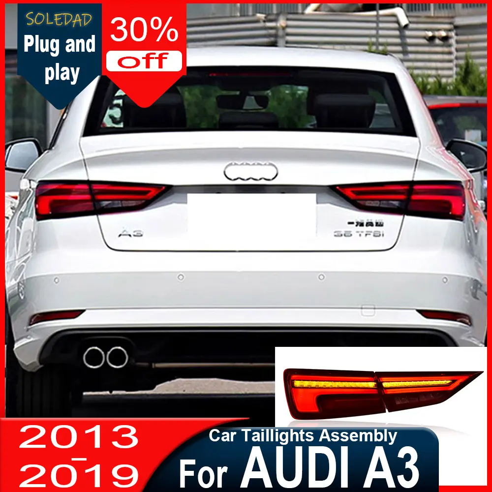 

Velo Car Taillight For Audi A3 2013 2014 2015-2020 Style Upgrade High Quality Dynamic LED Back Lamps Assembly Turn Signal Light
