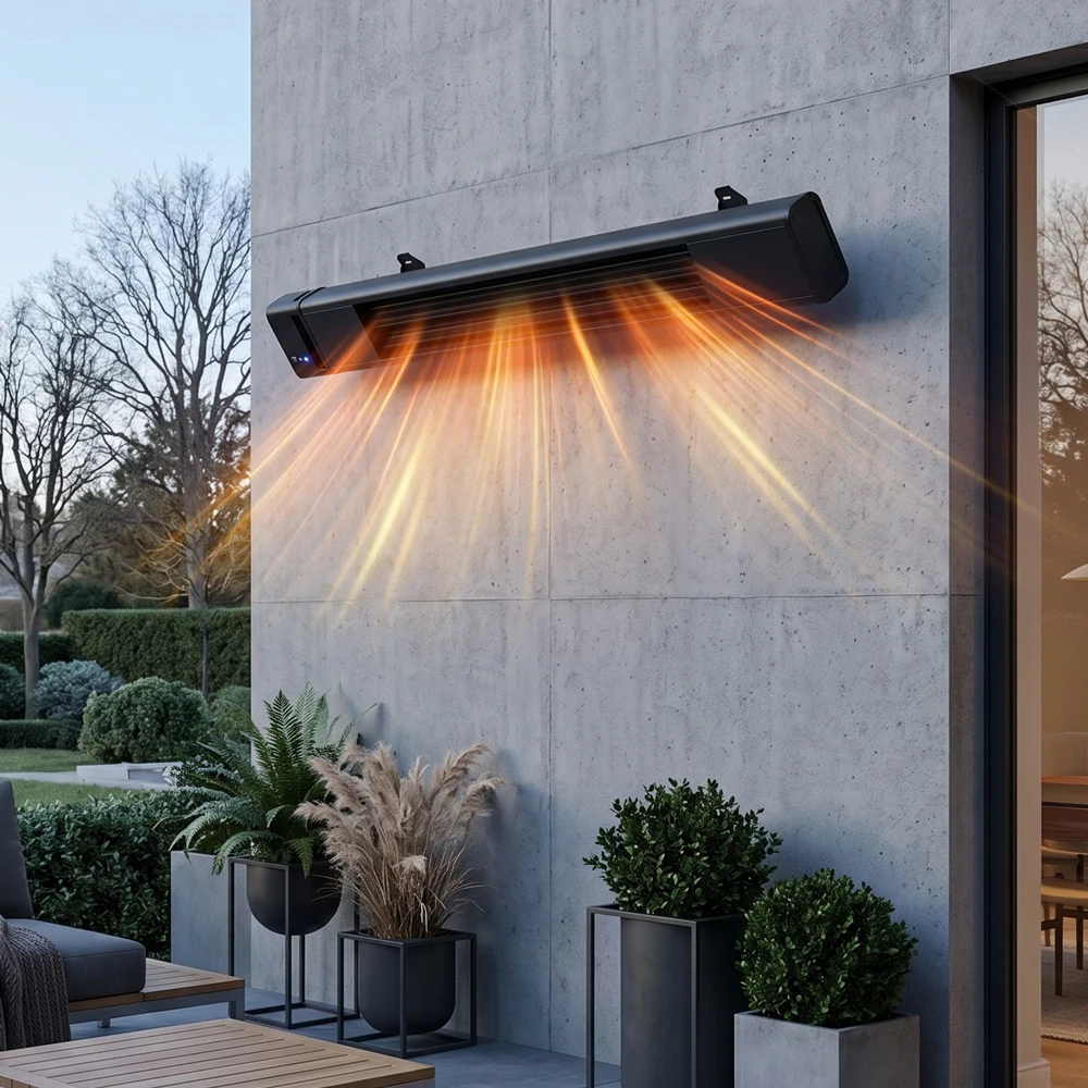 IP65 Approved Aluminium Alloy Housing Remote Control Patio Heater Electric 3.2Kw Infrared Heater