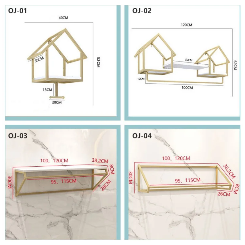 Scaffali appesi personalizzati e a parete espositori per vestiti per bambini scaffale per bambini negozio di abbigliamento Interior Design