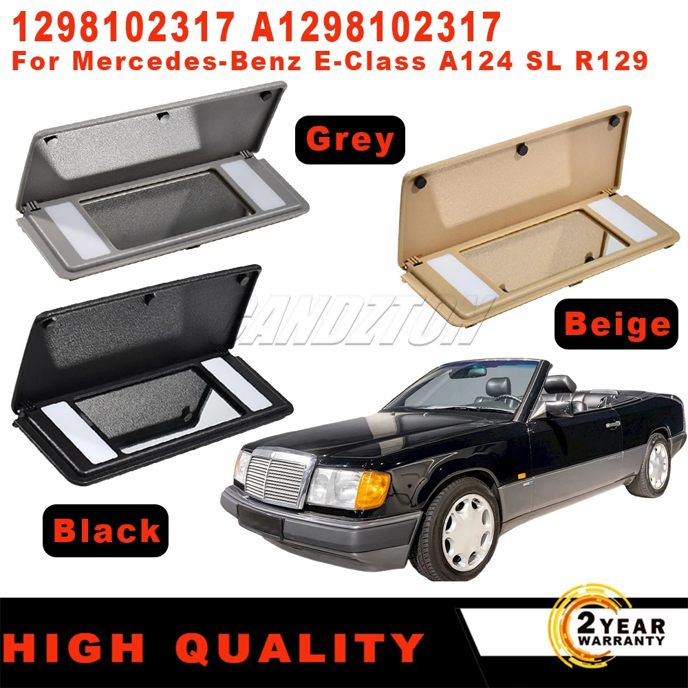 For Mercedes-Benz A124 W124 SL (R129) New Convertible Sun Visor Interior Make-up Mirror 1298102317 A1298102317 Car Accessories